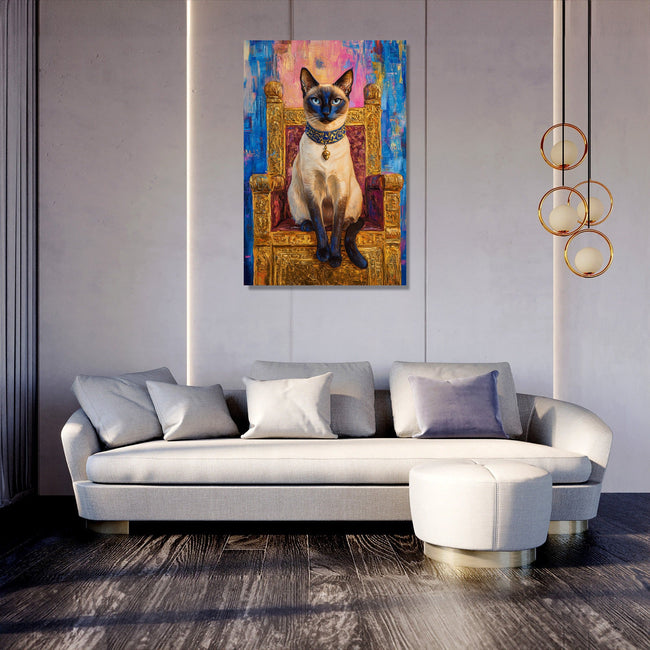 Regal Siamese Cat Canvas