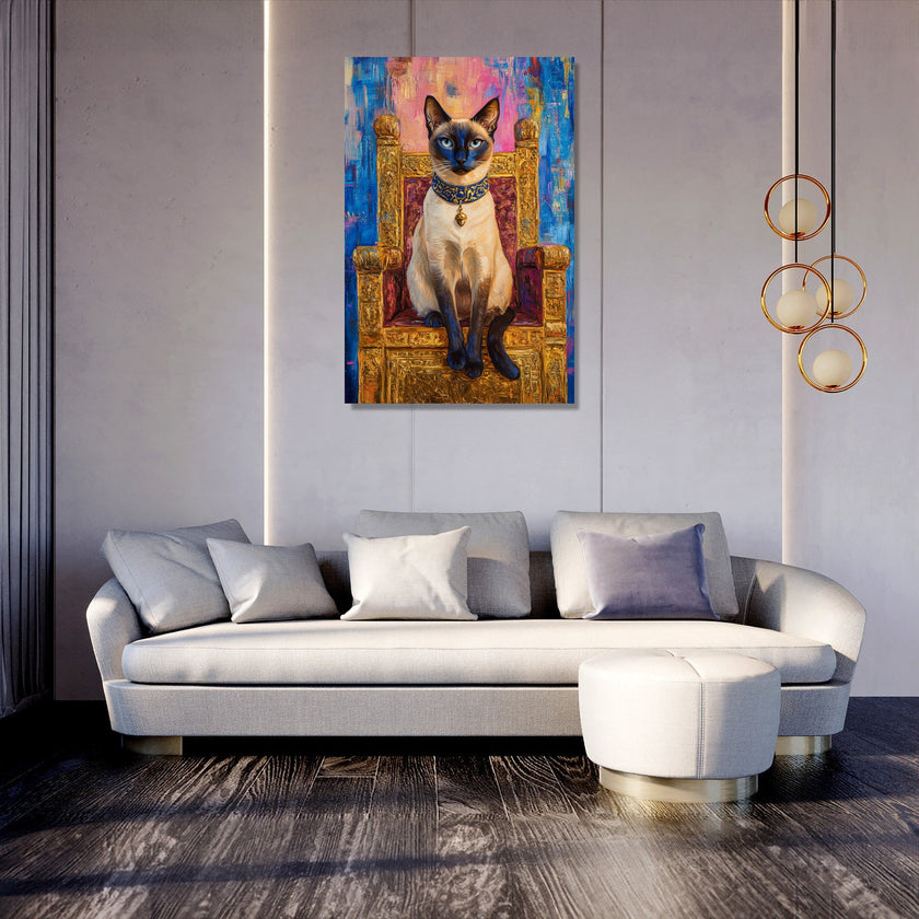 Regal Siamese Cat Canvas