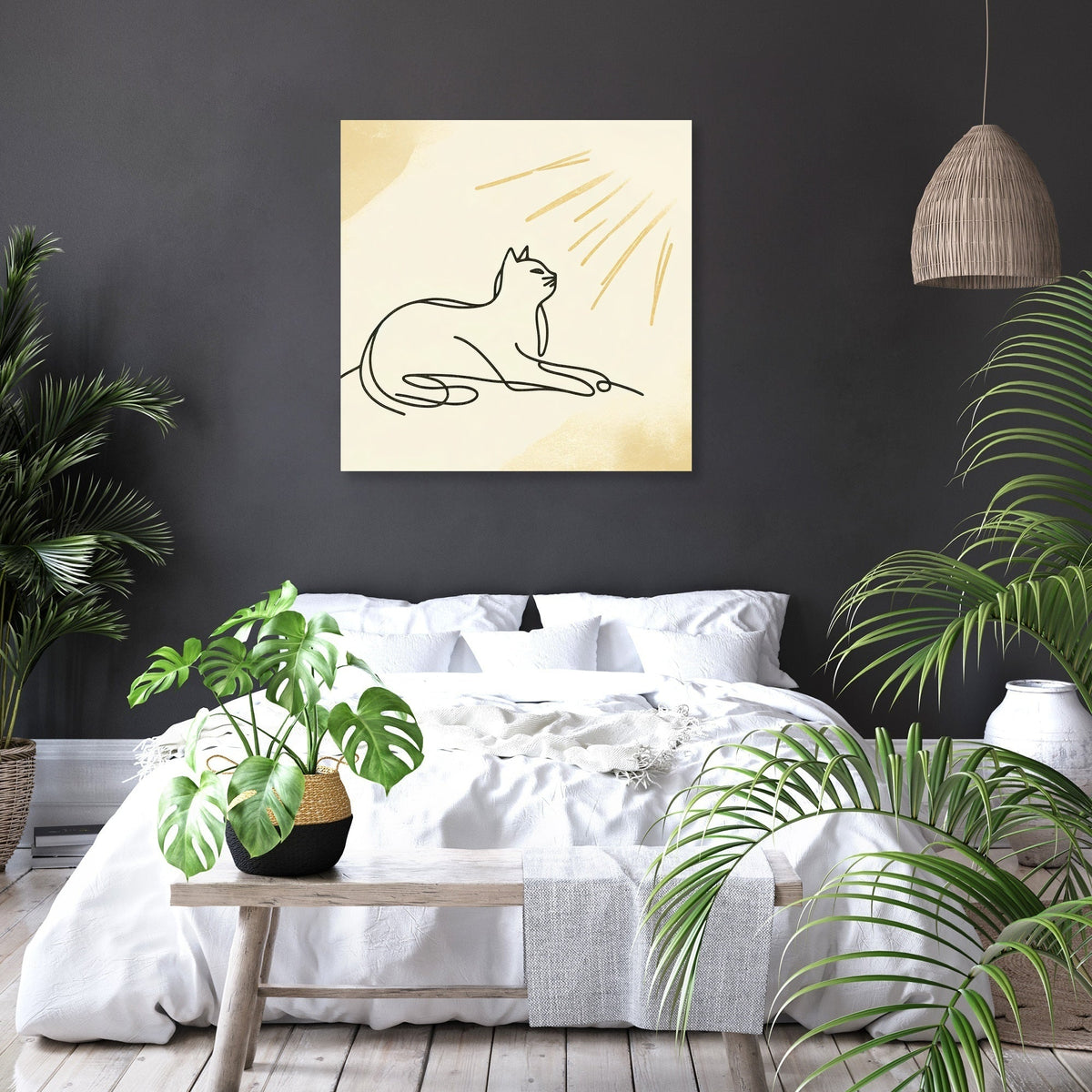 Sunlit Cat Canvas