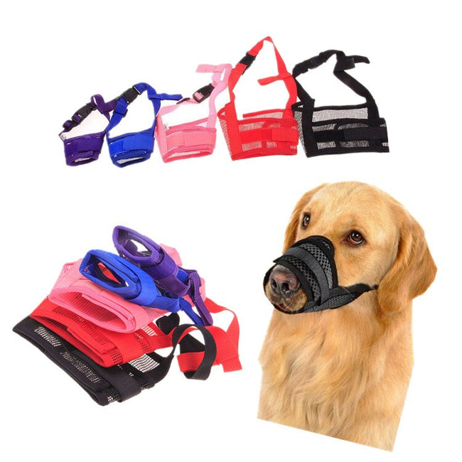 Magische klebrige Haustier-Nylon-Netz-Hundemaulkorb-Abdeckung