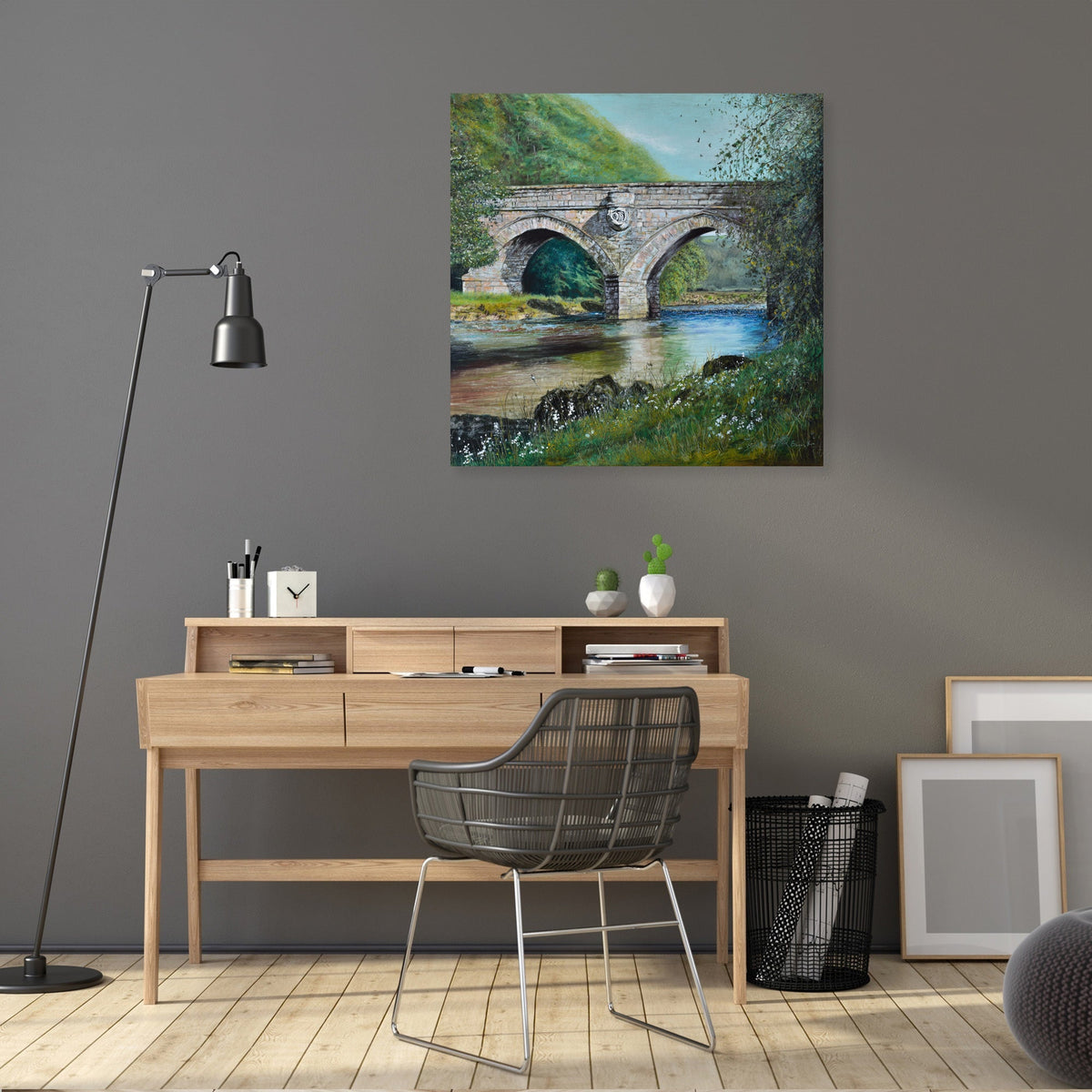 River Wharfe Stonework Canvas