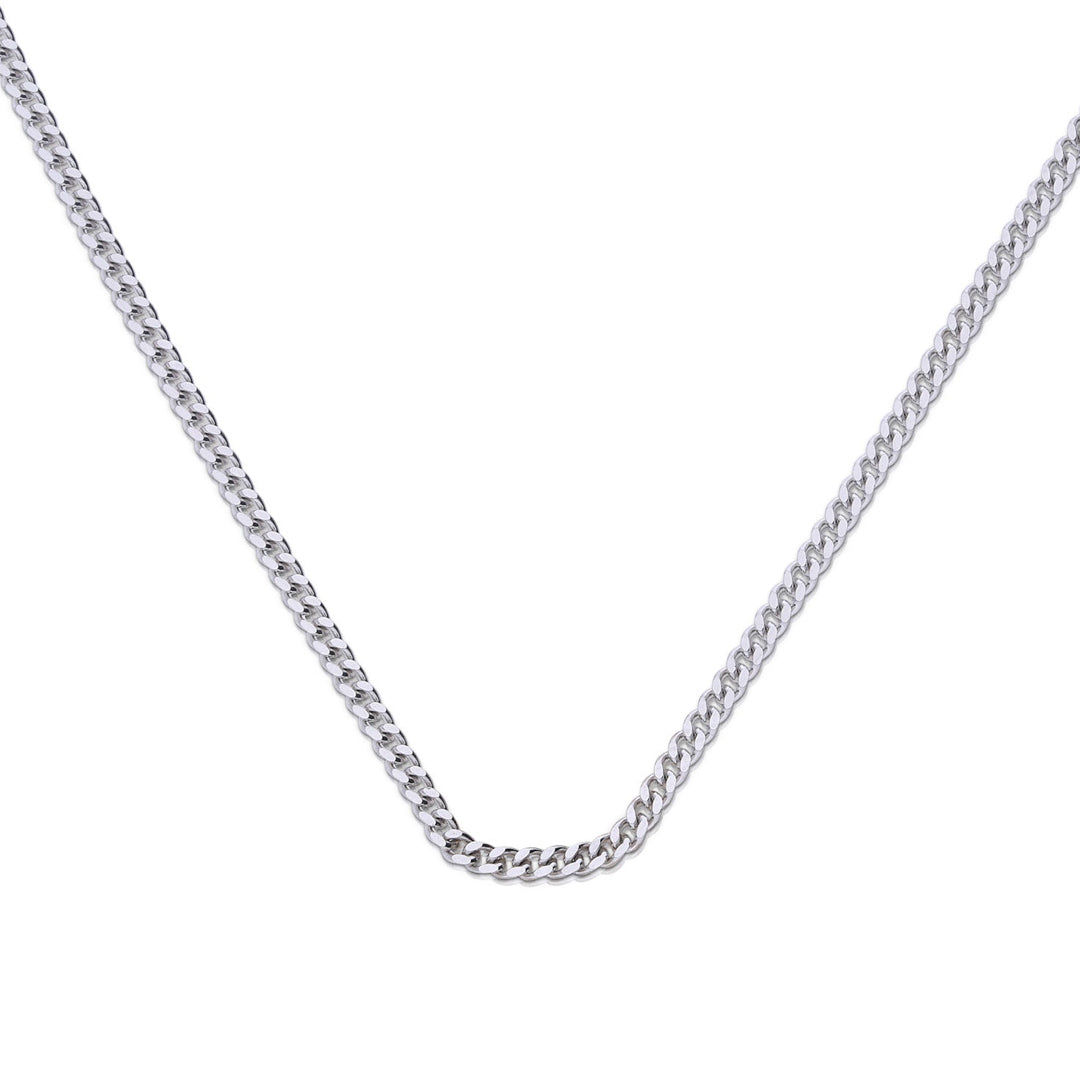 Diamonfire Diamond Cut Curb Chain with Extender 43cm-45cm