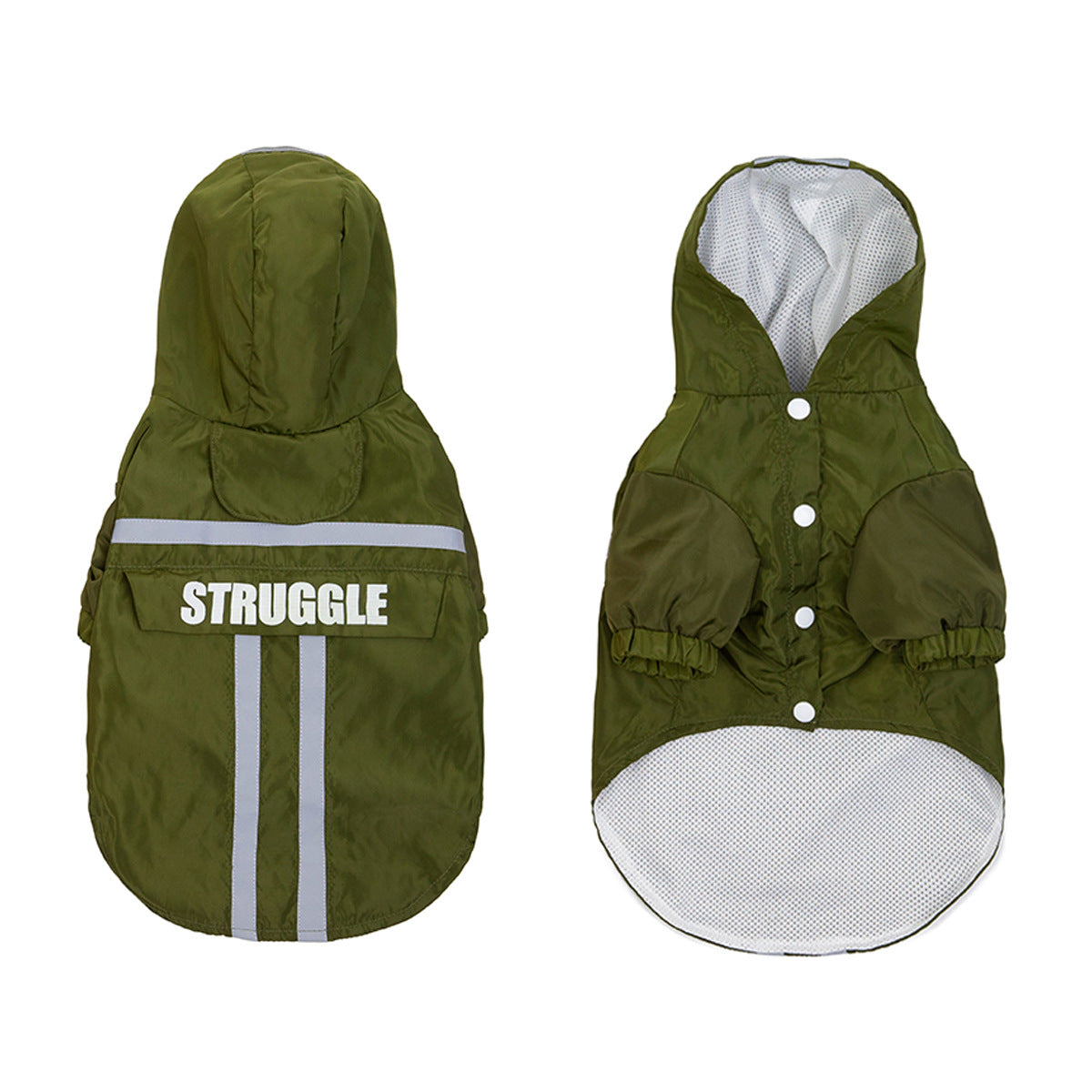 New Style Pet Raincoat With Reflective Strips