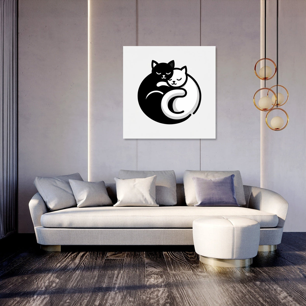 Cuddling Cats Canvas