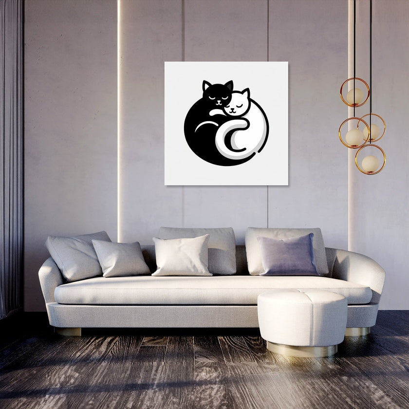 Cuddling Cats Canvas