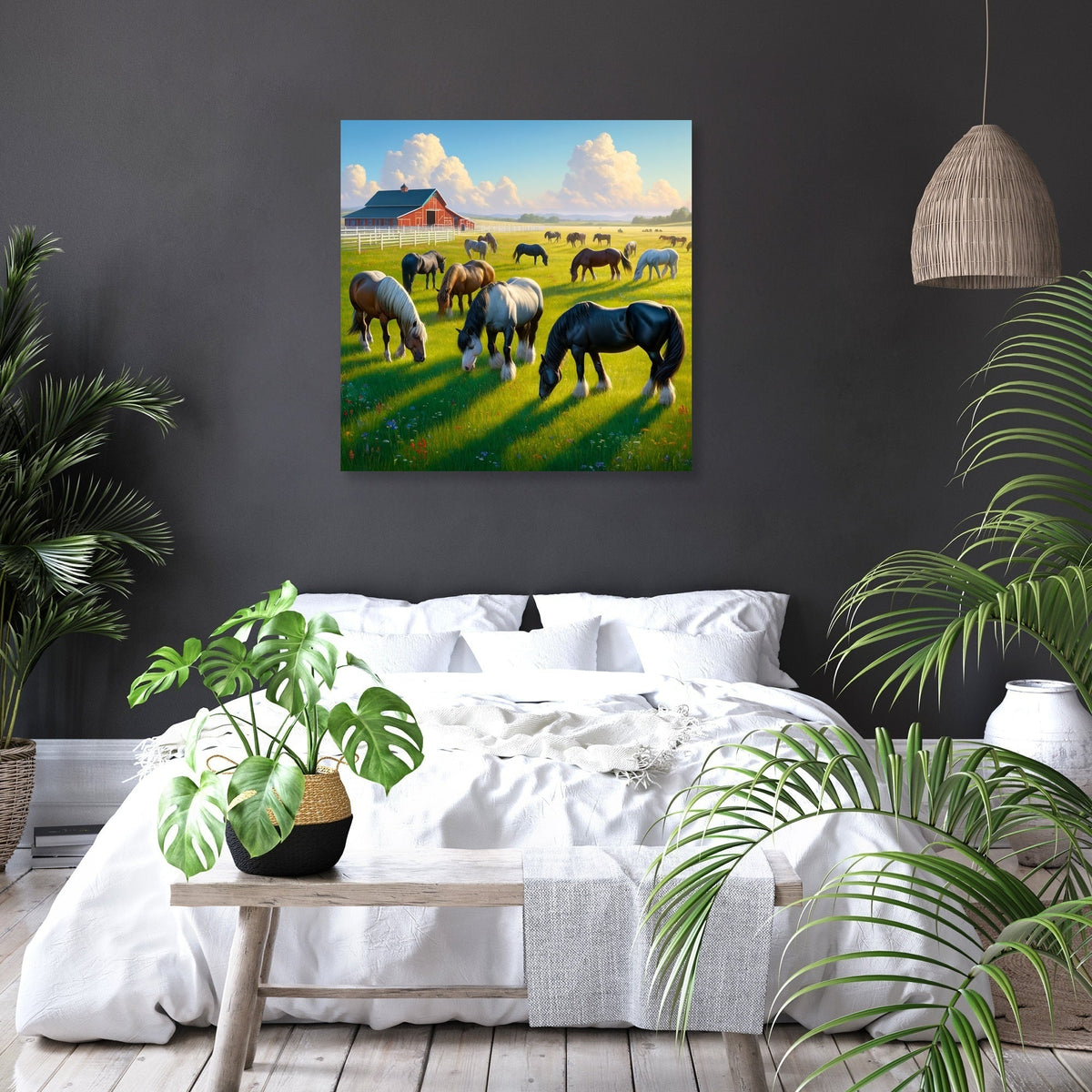 Pasture Horses Canvas