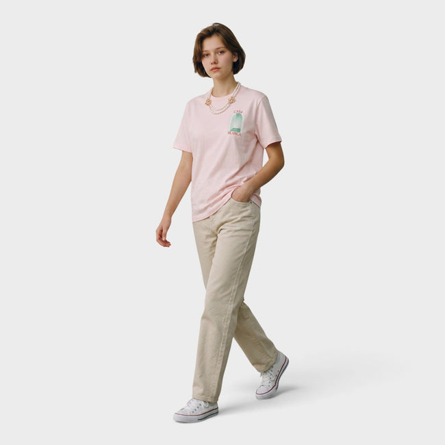 Camiseta de manga corta L'Arche Rosa pálido