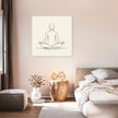 Contemplative Silhouette in Monochrome Canvas