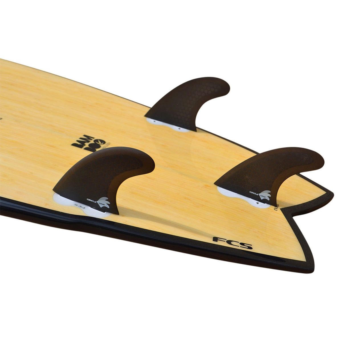 6ft 6 Bamboo Wing Swallow Tail Shortboard Surfboard (FINS Included)