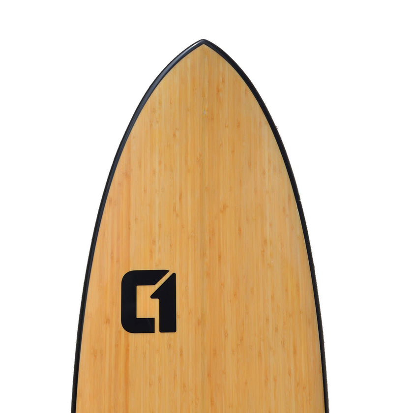 6ft 6 Bamboo Wing Swallow Tail Shortboard Surfboard (FINS Included)