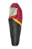 Sierra Designs Damen Nitro 20°F (-7°C) 800-Fill DriDaunenschlafsack - Regular - Sangria/Gelb/Torf