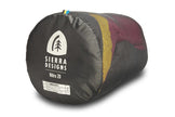 Sierra Designs Damen Nitro 20°F (-7°C) 800-Fill DriDaunenschlafsack - Regular - Sangria/Gelb/Torf