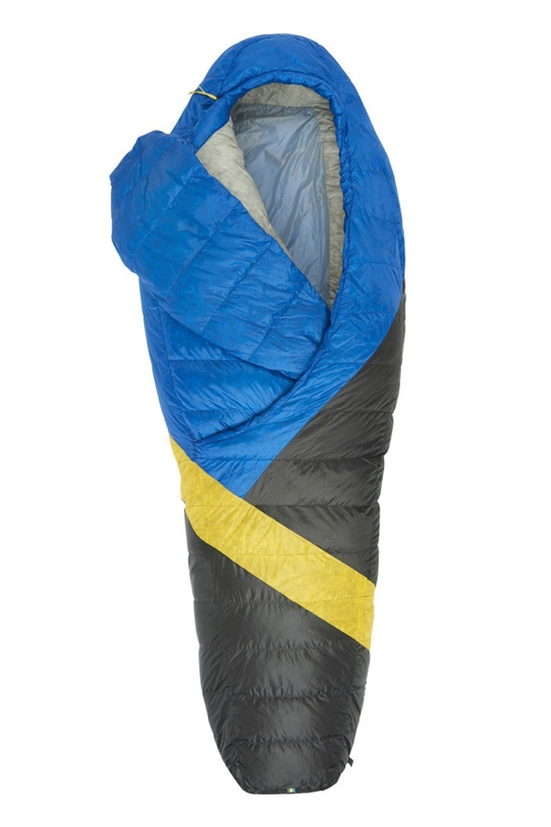 Sierra Designs Cloud 35°F (2°C) 800-Fill DriDown Sleeping Bag - Long - Blue/Yellow/Peat