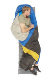 Sierra Designs Cloud 35°F (2°C) 800-Fill DriDown Sleeping Bag - Long - Blue/Yellow/Peat