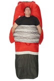 Sierra Designs Frontcountry Bed 20°F (-7°C) Synthetic Sleeping Bag - Regular - Red/Grey