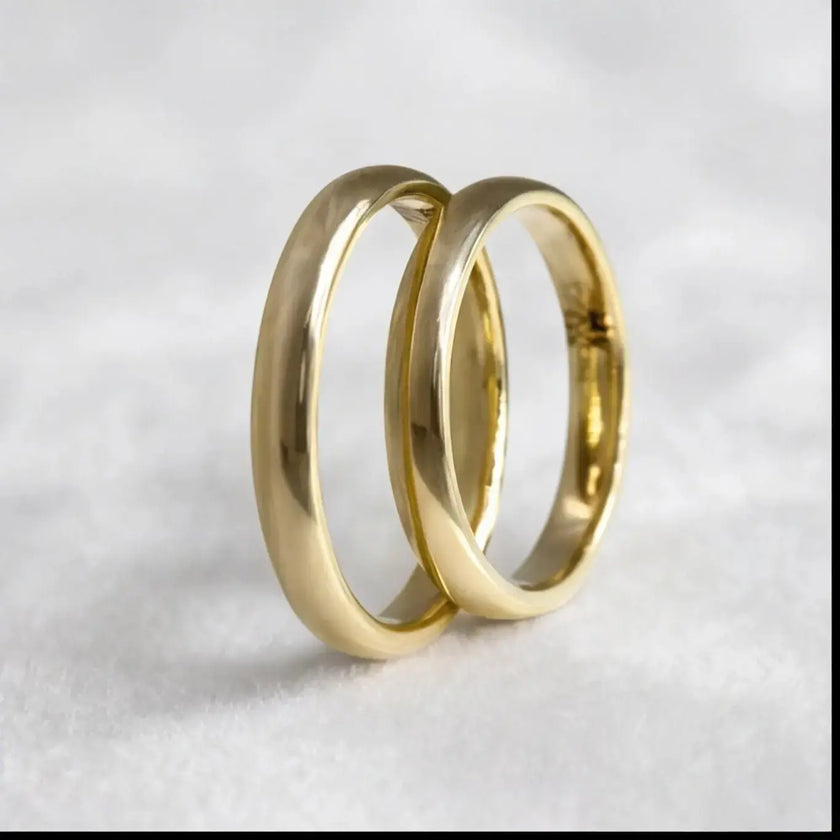 3mm Gold Wedding Band – Classic Lyra – 9ct/14ct/18ct Gold