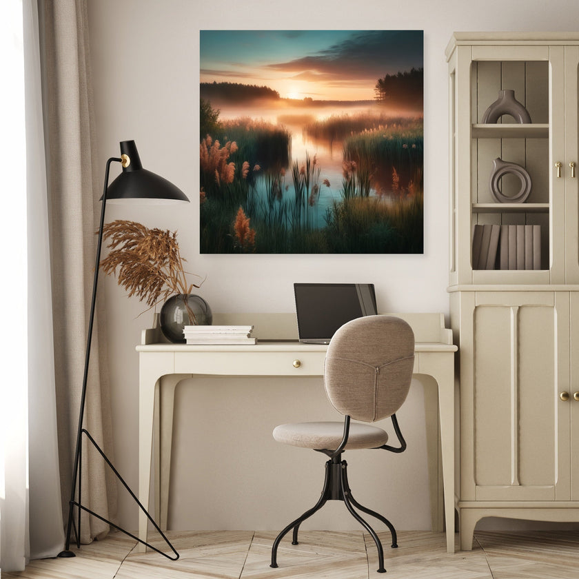 Dawn Wetlands Serenity Canvas