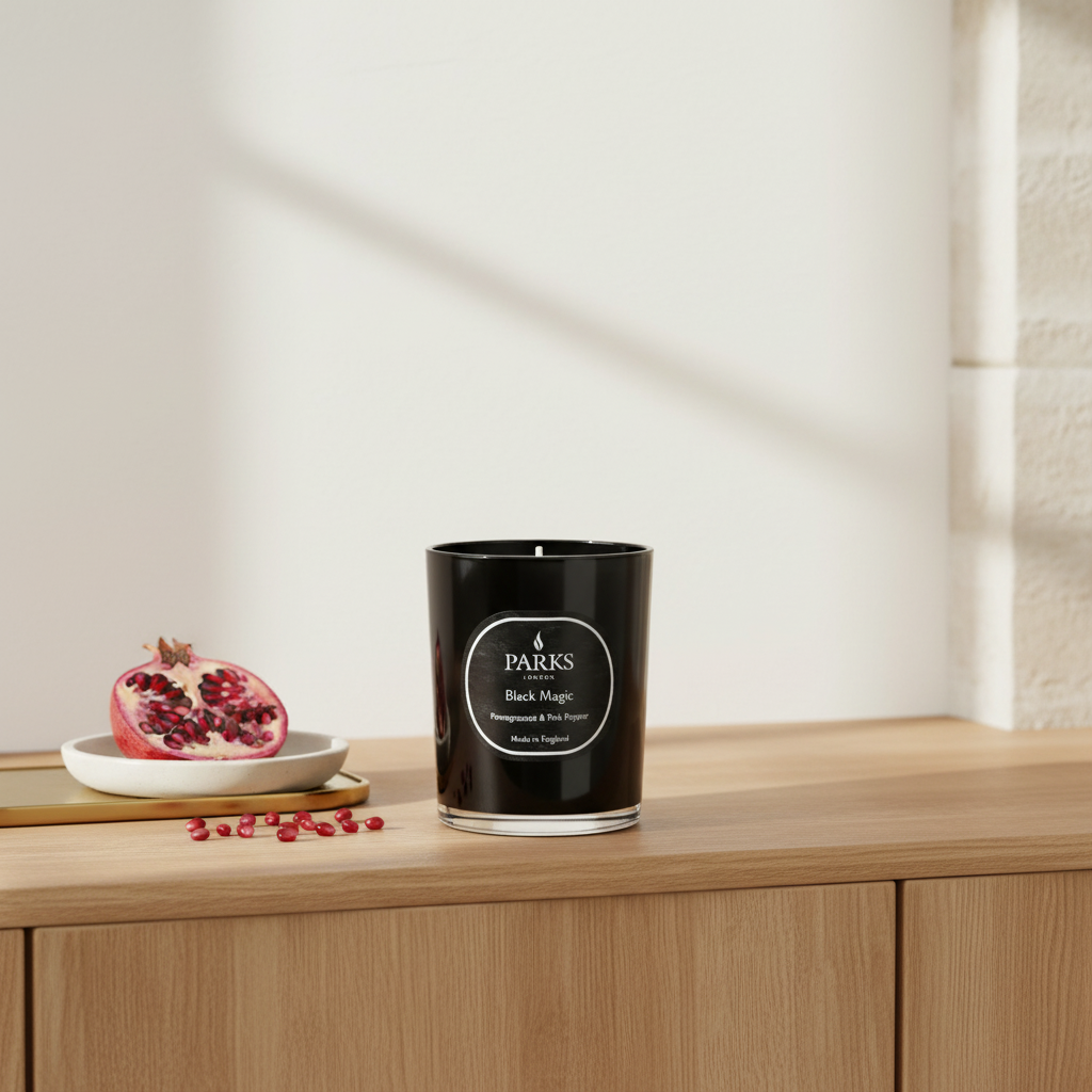 GRANATAPFEL & ROSA PFEFFER DUFTKERZE 180G
