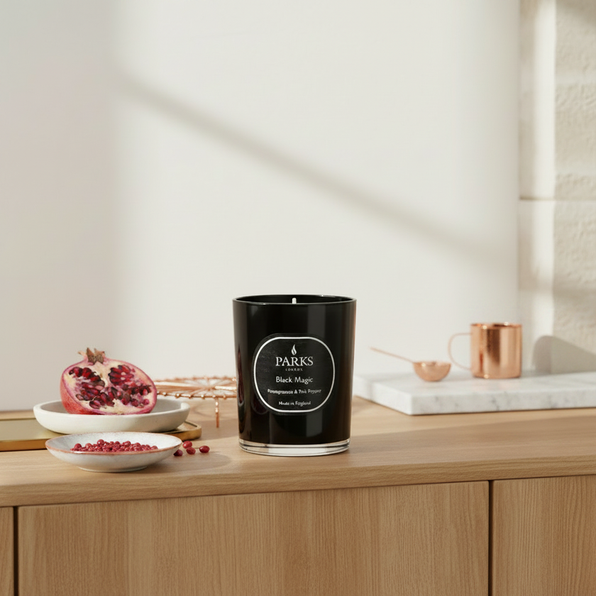 GRANATAPFEL & ROSA PFEFFER DUFTKERZE 180G
