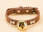 Neues Haustier-Halsband mit Pfotenabdruck, Knochen und Legierungsglocke