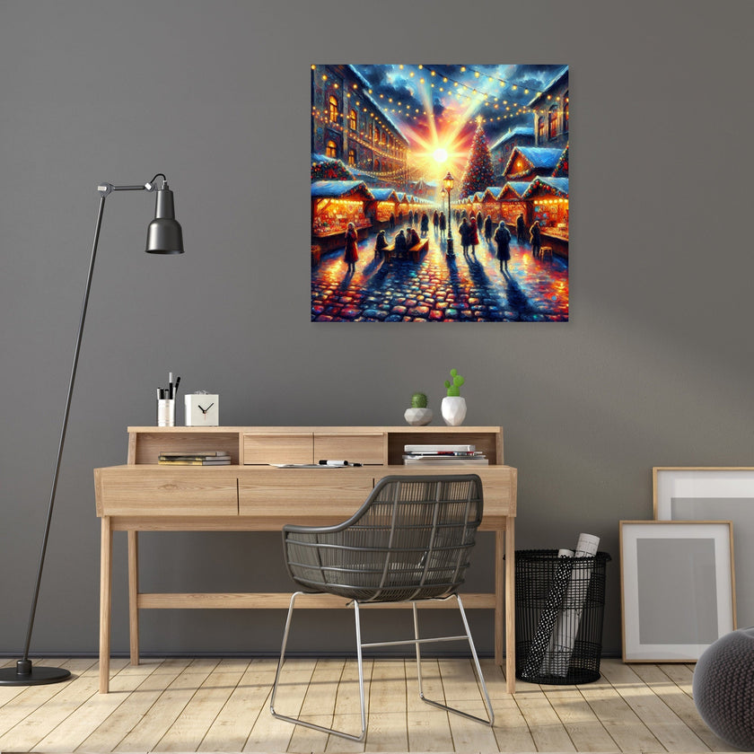 Melancholy at the Christmas Market Canvas