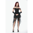 Dark in Love Morgana Gothic Off-Shoulder Lace Hem Dress