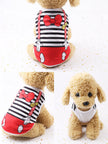 Ropa de verano fina con dibujos animados para mascotas