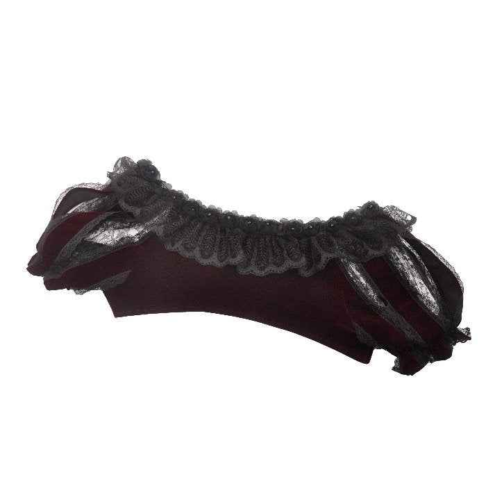Dark in Love Isolde Velvet & Lace Puff Sleeve Bolero