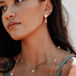 Classic Athena Kate Drop Earrings Peach Moonstone