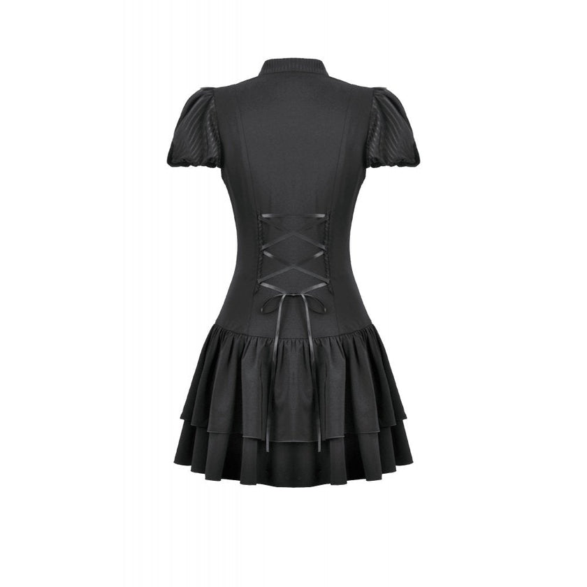 Dark in Love Lolita Bow-Trim Lace Dress