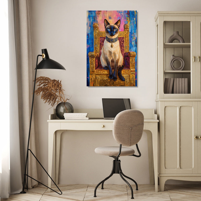 Regal Siamese Cat Canvas
