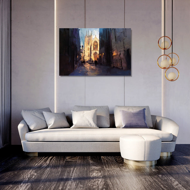 Canterbury Cathedral Twilight Canvas