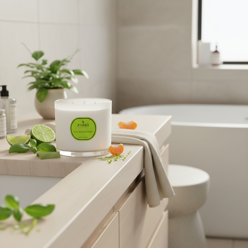 LIME, BASIL & MANDARIN 650G 3 WICK CANDLE