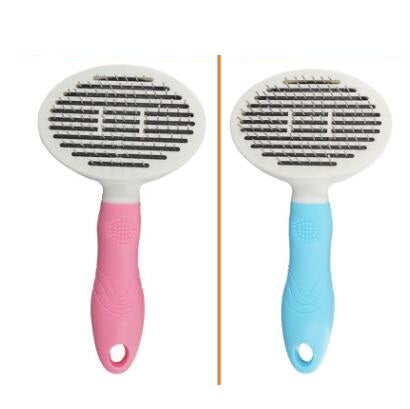Pet comb automatic hair removal comb dog comb pet self-cleaning comb small dog cat  knot needle comb self-cleaning comb