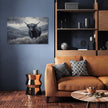 Monochrome Highland Majesty Canvas