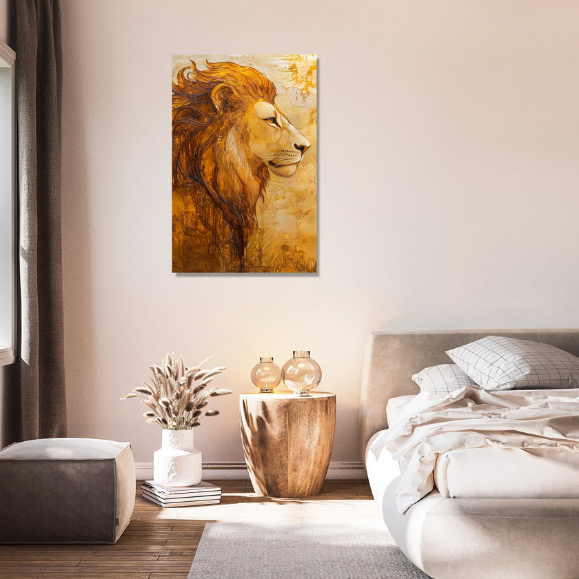 Contemplative Lion Canvas