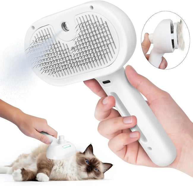 Peine rociador para mascotas, quita pelo, cepillo de limpieza, accesorios para perros y gatos, herramientas de deslanado, peine humidificador de niebla de agua, suministros para mascotas