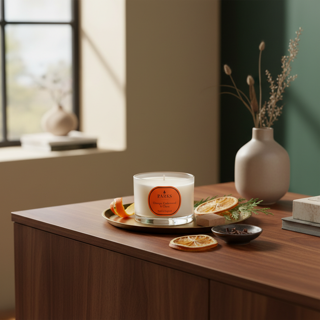 ORANGE, CEDARWOOD & CLOVE CANDLE 70G