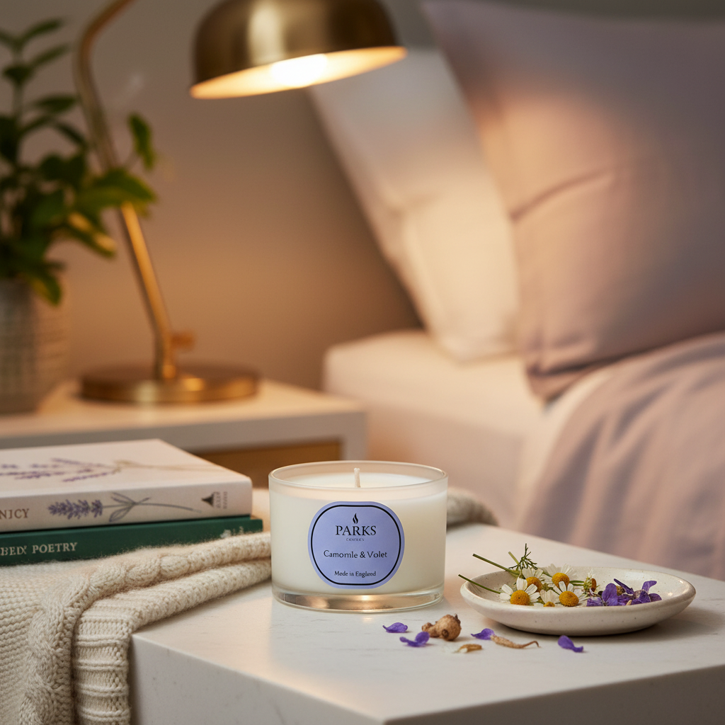 CAMOMILE AND VIOLET TRAVEL CANDLE 70G