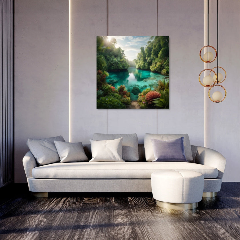 Hidden Paradise Lagoon Canvas