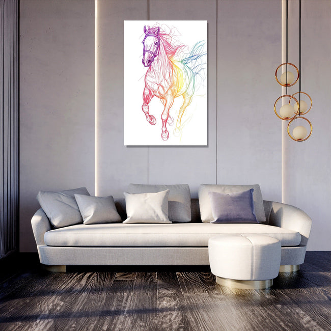 Leinwandbild galoppierendes Pferd