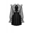 Dark in Love Striped Ruffle Gothic Lolita Dress