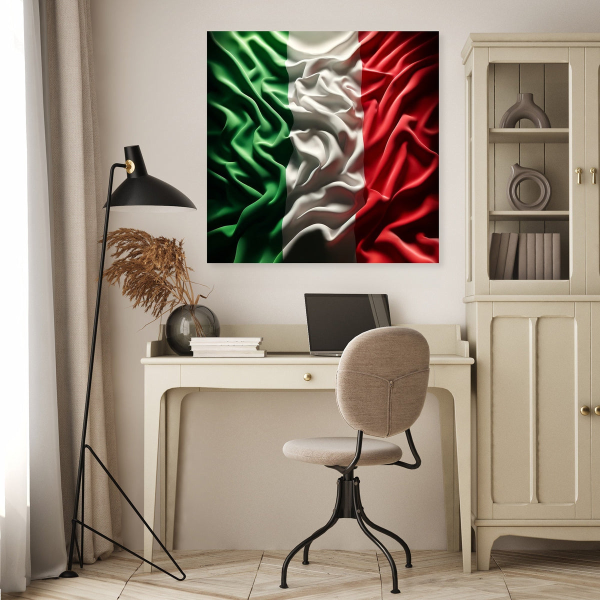 Italian Flag Resonance Canvas