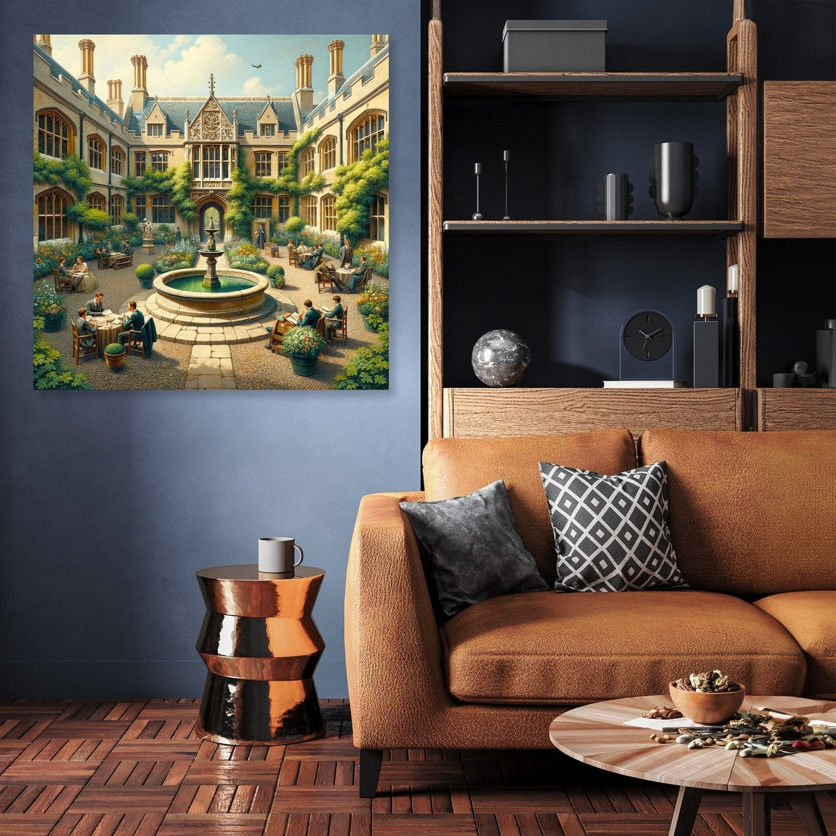 Cambridge Courtyard Contemplation Canvas