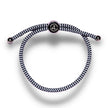 Rope Bracelet - Blue & White Zigzag