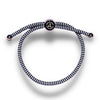 Rope Bracelet - Blue & White Zigzag