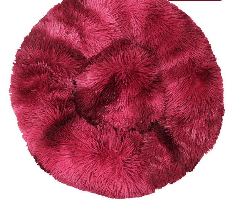 Solid Color Plush Warm Pet Kennel