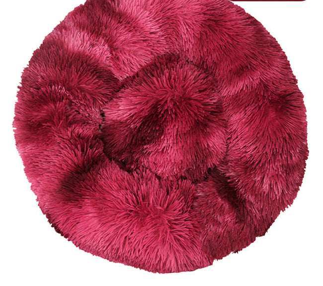 Solid Color Plush Warm Pet Kennel