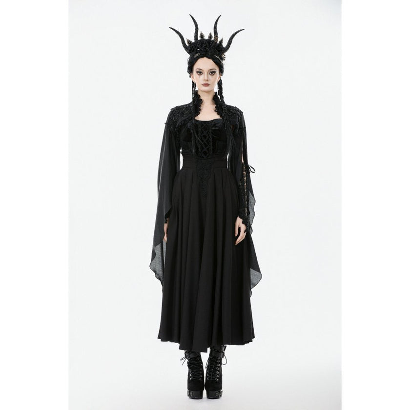 Dark in Love Erzsébet Dramatic Lace Gothic Cape Shrug