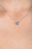 MILESTONE MORGANITE HALO PENDANT IN SILVER